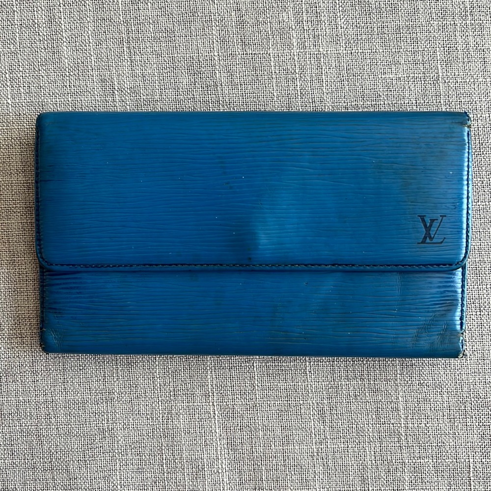 Louis Vuitton Blue Epi Leather Wallet